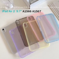 For Apple iPad Air 2 Case 2014 Ultra Thin Transparent Case Air2 9.7'' A1566 A1567 Soft Candy Colored