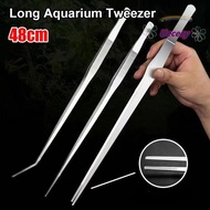 UECECY 1Pcs Water Grass Clip, Stainless Steel Long Tong Aquarium Tweezer,  48cm Fish Tank Cleaning T