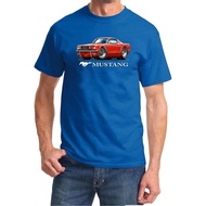 Men's cotton T-shirt 1965 1966 Ford Mustang Fastback Full Color Design Tshirt 4XL , 5XL , 6XL