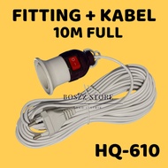 CABLE HANGING LAMP FITTING 3m 5M/ 10M COMPLETE ON OFF SWITCH HQ-603/ 605/ 610/