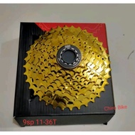 RAZE gold 11-36T 9-speed cassette sprocket - 36T sprocket