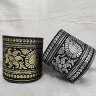 Indian Edge 8cm Silver Edge Patterned/ Gold Edge/