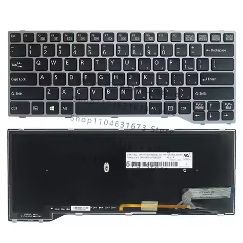 RRX Keyboard For Fujitsu LifeBook E544 E546 E547 E733 E734 E736 E743 E744 E746 New