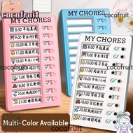 COCOFRUIT My Chores Checklist, Detachable Reusable Daily Planner Memo, Plastic My Chores Self-discip