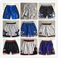 Full embroidered Sport Pants Magic 76ers Raptors Suns Pocket Casual Training Shorts fitness Sportswe