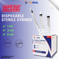 (READYSTOCK) TOPSEAL Syringe Luer Slip Luer Lock Picagari 1/3/5 ml cc individual pack sterilized fee