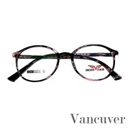 กรอบแว่นตา สำหรับตัดเลนส์ แว่นสายตา Fashion รุ่น Vancuver 063 C-5 สีดำลายกละ กรอบเต็ม ขาข้อต่อ วัสดุ พลาสติก พีซี เกรด A รับตัดเลนส์ทุกชนิด
