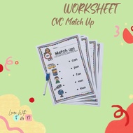LearnWithFan • Phonics Worksheet CVC Match up