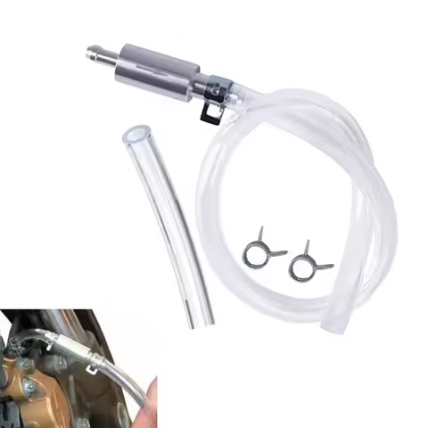 Clear Oil Extraction Pipe Brake Bleeder Kit One-Way Check Valves Quick-Connect Brake Bleeder Hose