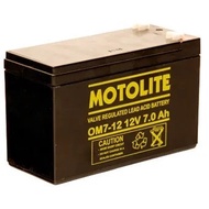 ✁ ✢ Motolite UPS Battery 12V 7Ah 20hr OM7-12 12 Volts 7 Ampere Rechargeable Back up Battery 12v 7.2