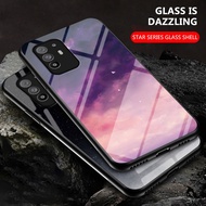 OPPO Reno 5Z Tempered Glass Case Starry Phone Cover OPPO Reno5Z 5 Z Hard Case