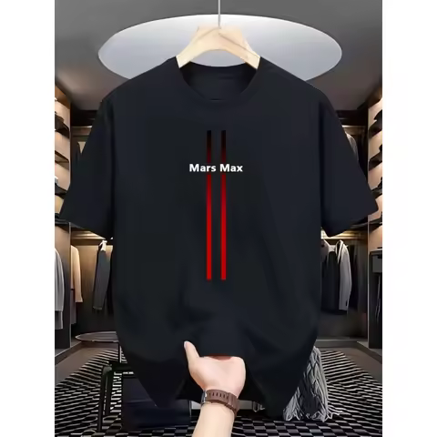 Mars Max Brand Bestseller Cool Printed 100% Cotton Men's T-shirt Daily Street Casual Sweat-absorbing