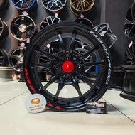 [4PCS] New Sport Rim 15inch MUGEN MF10 15X7JJ ET38 8H100/114.3 FLAT BLACK