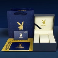 PLAYBOY Original สีน้ำเงินนาฬิกากำหนดเองกล่องของขวัญแฟชั่นหรูเรียบง่าย