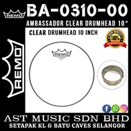 Remo BA-0310-00 Ambassador Clear Drumhead 10 Inch ( BA0310 / Ba0310 )