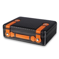 XJ-2004 Cigar Humidor Box Cedar Black Mat Check Leather Cigar Humidor Fashion Portable Cigar Cigaret