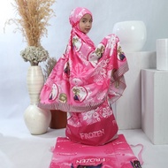 MERAH Promo Today FROZEN KIDS GIRLS' PRAYER CLOTHES SMLXL 2-10 YEARS SET PRAYER RUGS Pink F3D5