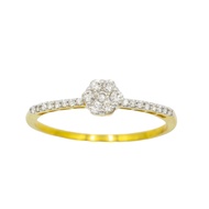 Happy jewelry Diamond Ring Shoulder Real Gold 37.5% ME851