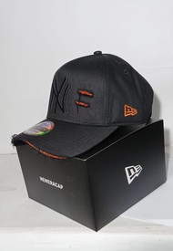 Topi NY Baseball New Era 9forty Hitam List Oren  PM Terbaru