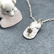 夏天的人字拖 純銀項鍊