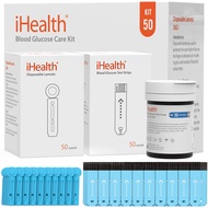 iHealth Blood Glucose Test Strips 50 Count, Lancets for Diabetes Management 50 Count, Compatible wit
