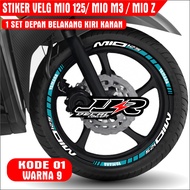 MIO 125/MIO M3/MIO Z 1 SET FRONT REAR LEFT RIGHT CODE 01 COOL YAMAHA MIO RIM STICKER
