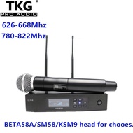 TKG audio stage sound system performance karaoke QLXD4 UHF Wireless Microphone True Diversity Single Handheld Microphone