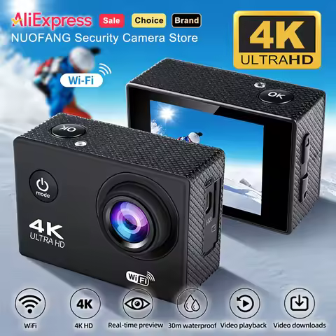 Q1 4K WiFi Action Camera 2.0" Screen 170° Wide Angle 30M Waterproof Supports 1080P/30FPS 12MP Helmet
