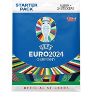 Official Euro 2024 Sticker Collection - Starter Pack - Contains 24 Stickers and an 88 Page Album.