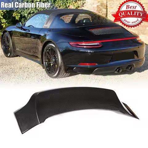 2016-2018 For Porsche 911 991 Carrera 4 GTS DRY Carbon Fiber Car Rear Trunk Spoiler Rear Trunk Boot 