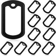 10 Pack Dog Tag Silicone Silencer Black Military Dog Tags Silencers for Authentic Military Id Tags R