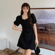 Midi Dress Satin Woman Gaun Gereja Natal Maroon Dress Gaun Gereja Natal Mini A-Line Dress DRS B018
