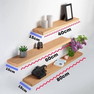 3PCS/set Floating Wall Shelf Storage Rack Wall Display Organizer Multifunctional Space Saver