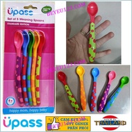 Set of 5 plastic baby feeding spoons Upass UP3003N (Made in Thailand)