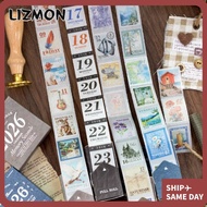 LIZMON Journal GO 365pcs, Vintage Style Daily Life Design Washi Tape Stickers, Creative One-a-day Mi