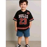 DBOX VN JERSEY PRINTING DENIM SET MILANO MATERIAL FOR BOYS AGED 6 MONTHS - 5 YEARS SHORT SLEEVES