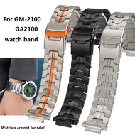 Gelang Jam TitaniumMetal Diubahsuai Baharu untuk Casio GM-2100 GA2100 Siri Lelaki Tali Jam Keluli Ti