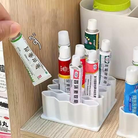 Ointment Holder Desktop Silicone Storage Rack Cosmetic Organizer Pen Holder Home Ointment Compartmen