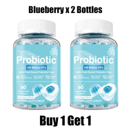 Omilay โพรไบโอติก พรีไบโอติก Vegan อาหารเสริม Prebiotic Probiotic Supplement บลูเบอรี่ Flavor Sugar 