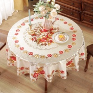 Taplak Meja Bulat Tebal Premium Tahan Air Ukuran Diameter 150 Cm / Taplak Meja Tamu Bundar / Taplak
