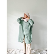 MUSSOWEAR #8956 Ailee Shirt | Muslimah Friendly | Cotton Blouse | Long Sleeve | Basic Color Blouse |