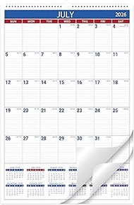 2026 Wall Calendar, 15" x 23", 2026 Vertical Large Wall Calendar from JAN 2026 - DEC 2026, Julian Da