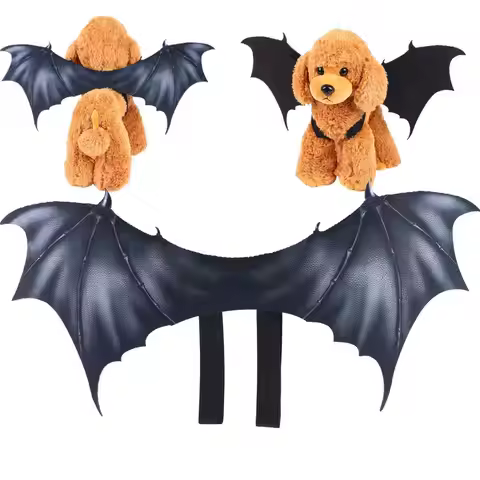 Dog Bat Wings Adjustable Doggy Outfits Cosplay Dog Halloween Costume Halloween Pet Bat Costume for S