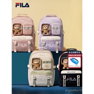 FILA Fila Official Women's Backpack Autumn New Children's Student Backpack Multi-Pocket School Bag L