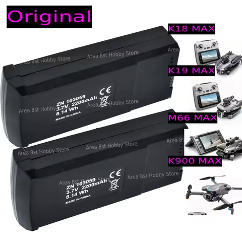 M66Max Drone Battery Original Battery 3.7V 2200Mah Battery For M66 K18 K19 K900MAX Rc Drone Accessor