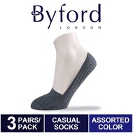 bola sepak Byford No Show Socks (3 Pairs) Assorted Colour - BSF1002T