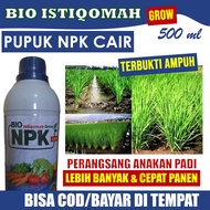 PROMO OBAT UNTUK ANAKAN PADI AGAR Cepat LEBAT &amp; BANYAK, NPK CAIR BIO ISTIQOMAH GROW isi 500 ML Menyuburkan Daun dan Buah Anakan Padi, Obat Penyubur Akar Padi Biar Kuat di Musim Hujan, Pupuk Organik Peyubur Tanaman Buah Padi Terbaik