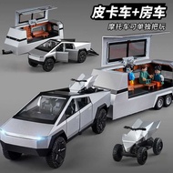Tesla Cyber Pickup Truck Model RV Toy Car Simulation Alloy Detachable Boy Toy Car Model