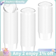 100 Pcs 2.4 Oz Valentine'S Day Heart Shaped Containers Plastic Box with Lids Reusable Small Portion 
