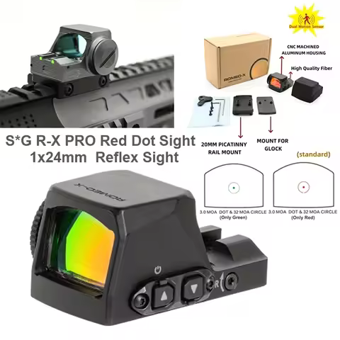 Tactical R-X Compact Pistol-Mounted Red Dot Sight Aluminum Rifle Scope Micro Open Reflex Sights with